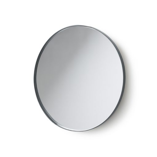ESPEJO METALICO SOFISTICADO REDONDO PLATA 100 cm
